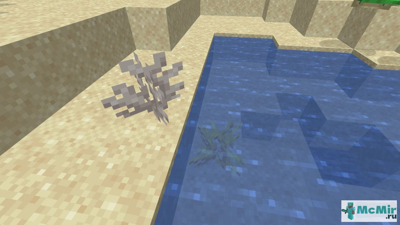 Как сделать мёртвый роговый коралл в Майнкрафт | Screenshot 1