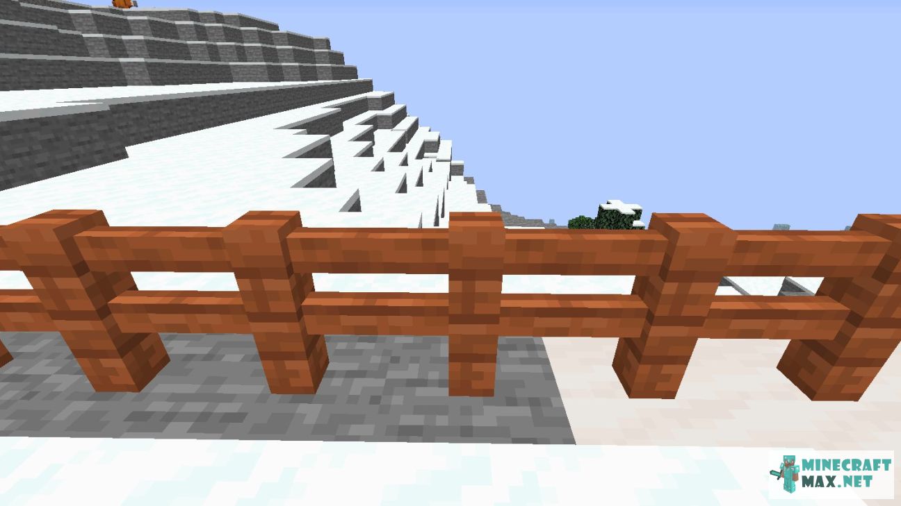 Acacia Fence in Minecraft | Screenshot 1
