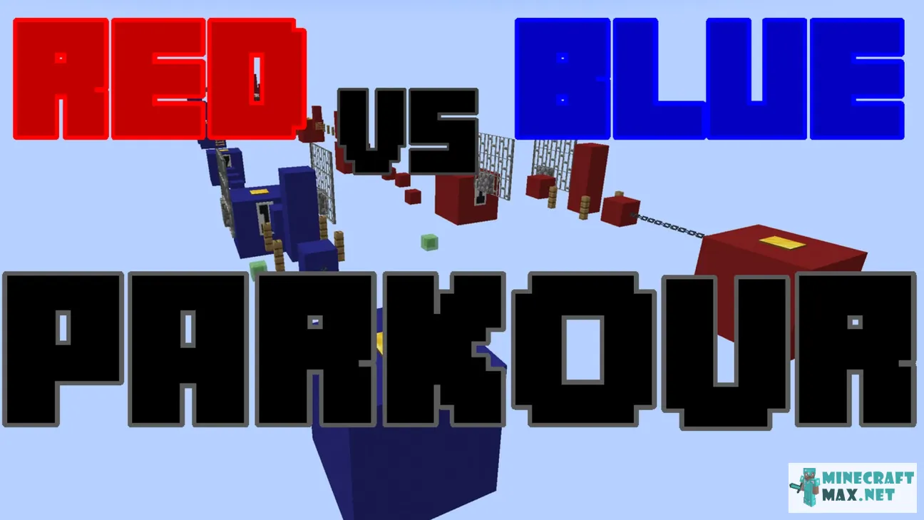 Red vs Blue Parkour | Download map for Minecraft: 1