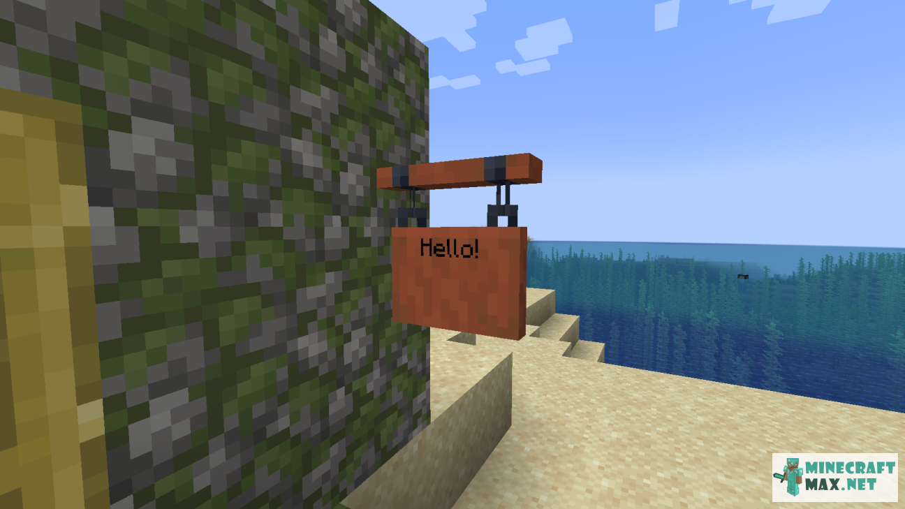 Acacia Hanging Sign in Minecraft | Screenshot 1
