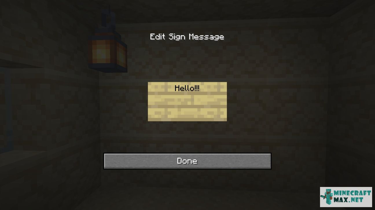 Birch Sign in Minecraft | Screenshot 1