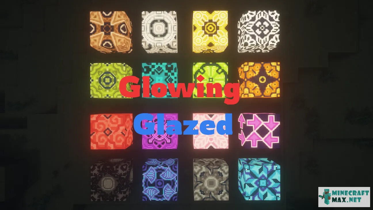 Glowing Glazed | Download texture for Minecraft: 1