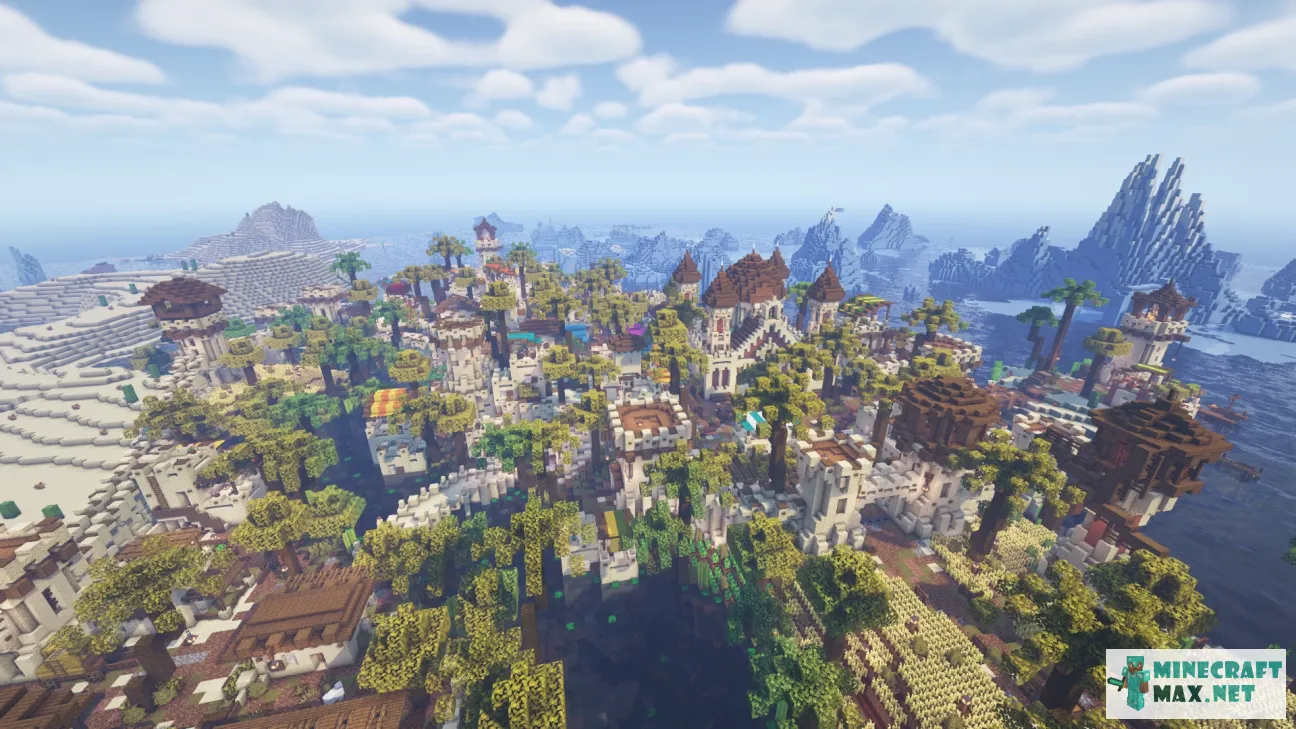 TRANSFORMACIÓN ALDEA DESIERTO / Desert Village Transformation | Download map for Minecraft: 1