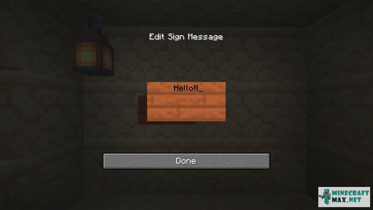 Acacia Sign in Minecraft | Screenshot 1