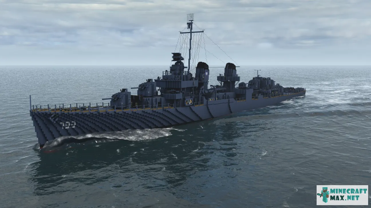 4:1 Scale USS Cassin Young DD-793 | Download map for Minecraft: 1