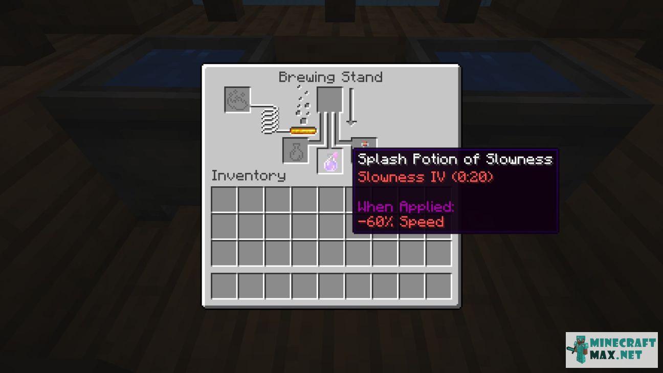 Splash Potion of Slowness II in Minecraft | Screenshot 1