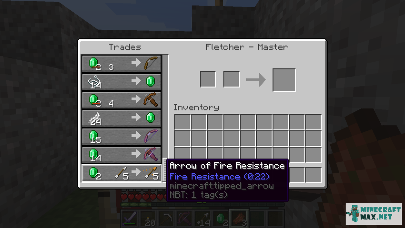 Quests Upgrade fletcher to poison arrows for Minecraft | Screenshot 2