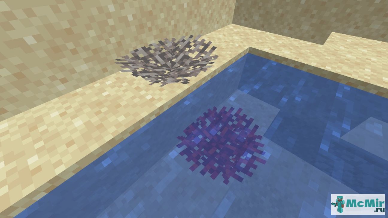 Как сделать мёртвый веерный огненный коралл в Майнкрафт | Screenshot 1