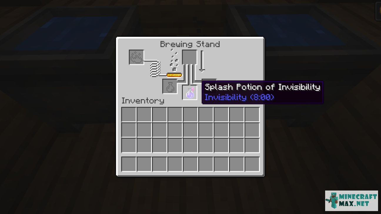 Splash Potion of Invisibility (long) in Minecraft | Screenshot 1