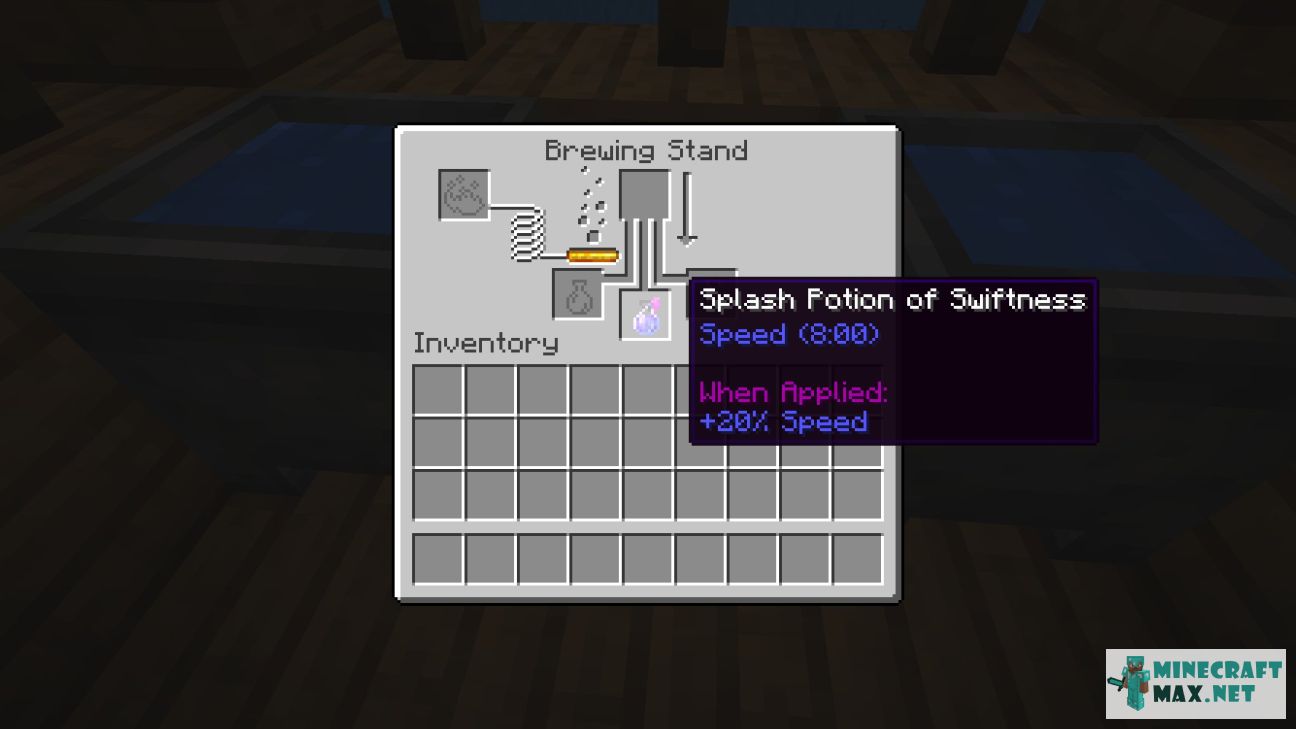 Splash Potion of Swiftness (long) in Minecraft | Screenshot 1