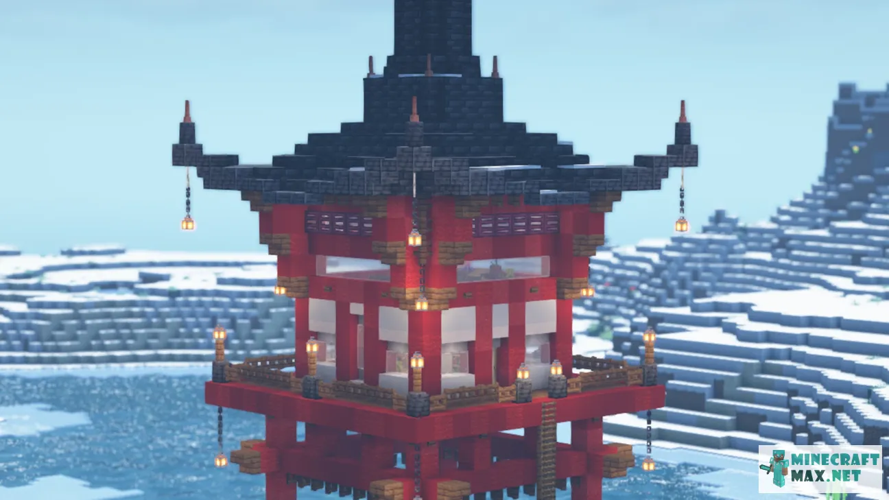 Japanese Stilt House | Download map for Minecraft: 1