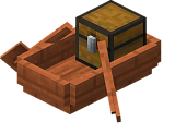 Как сделать акациевую грузовую лодку в Minecraft