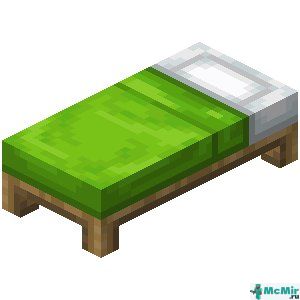 Лаймовая кровать в Майнкрафте