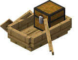 Как сделать дубовую грузовую лодку в Minecraft