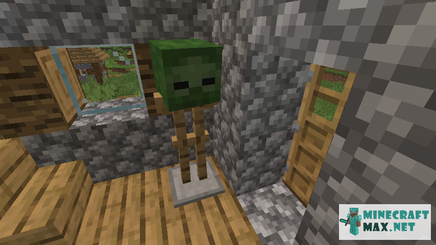 Zombie Head in Minecraft | Screenshot 1