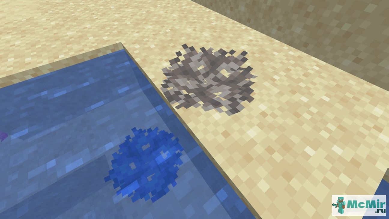 Как сделать мёртвый веерный трубчатый коралл в Майнкрафт | Screenshot 1