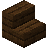 Как сделать ступеньки из тёмного дуба в Minecraft