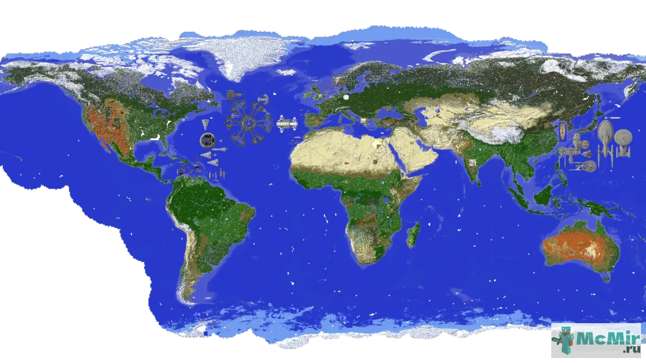 Карта Планета Земля | Скачать карту Майнкрафт: 1