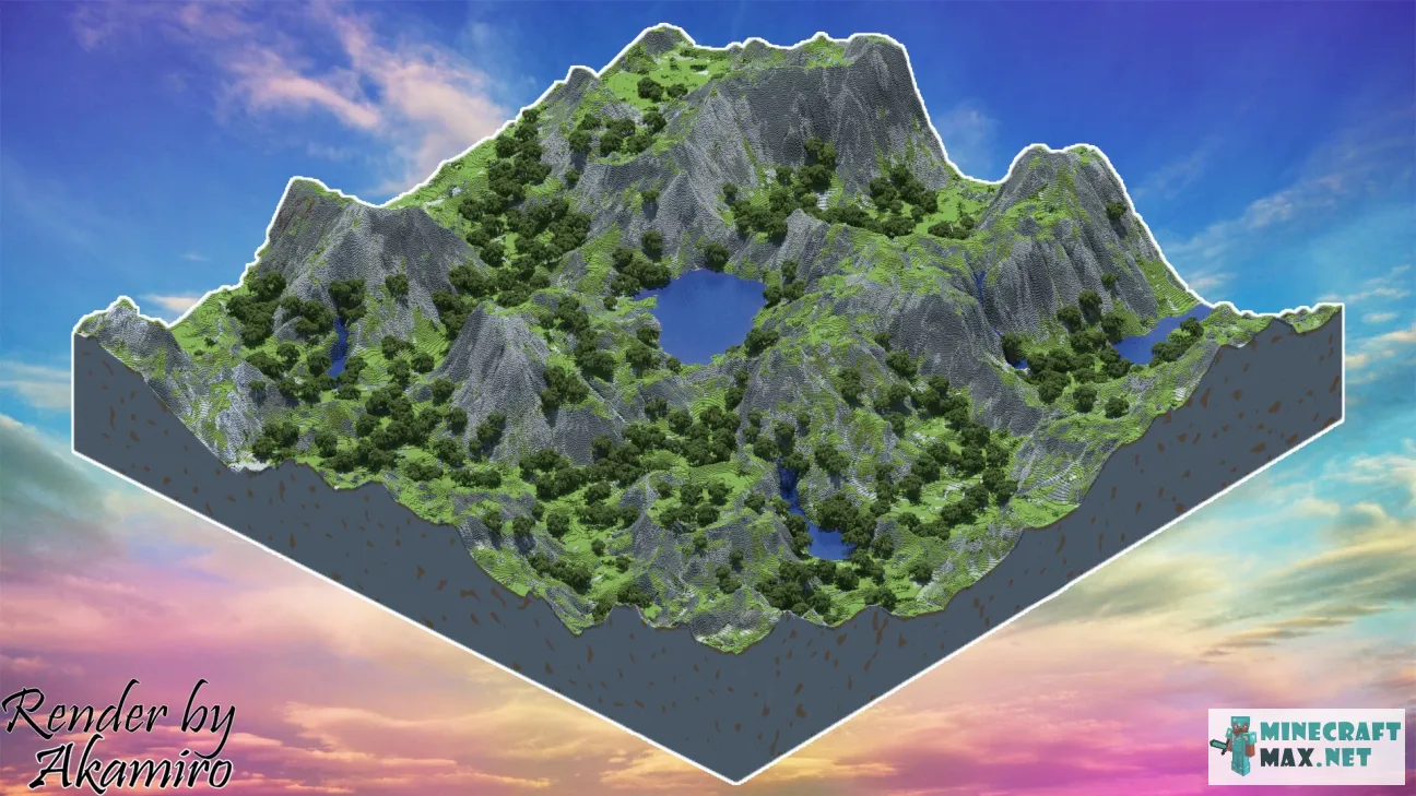 1000 | Custom Map | Forest Mountain | Download map for Minecraft: 1