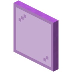 Пурпурная стеклянная панель в Майнкрафте