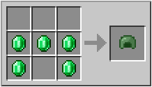 How to craft emerald_lol helmet in Minecraft