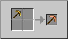 How to craft crafting pickaxe in Minecraft