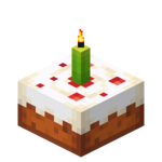 Торт с лаймовой свечой в Майнкрафте