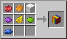 How to craft raimbow wool in Minecraft