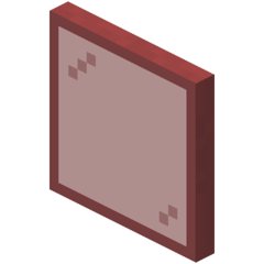 Красная стеклянная панель в Майнкрафте