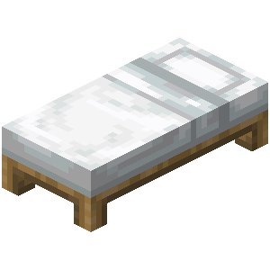 Белая кровать в Майнкрафте