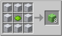 How to craft lime paper block in Minecraft