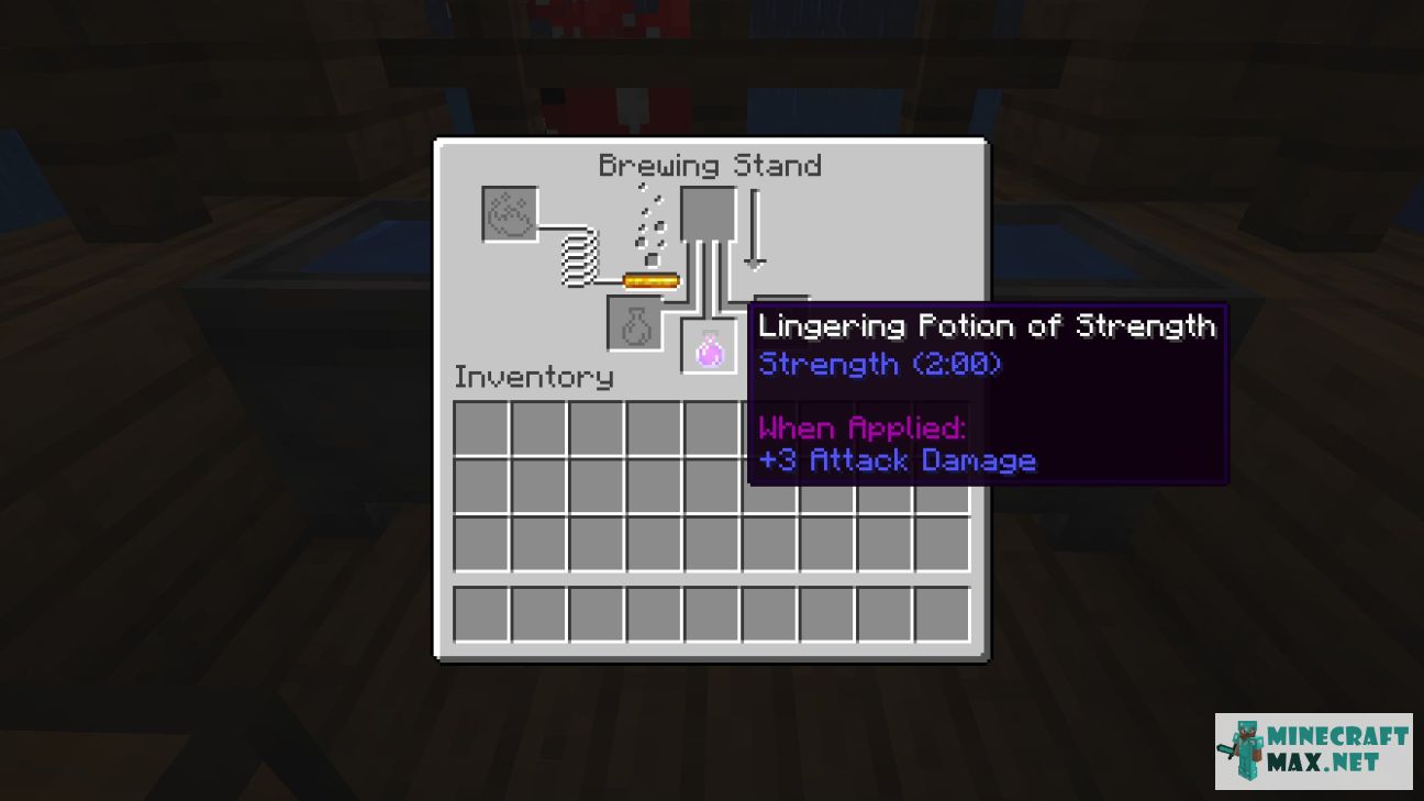 Lingering Potion of Strength (long) in Minecraft | Screenshot 1