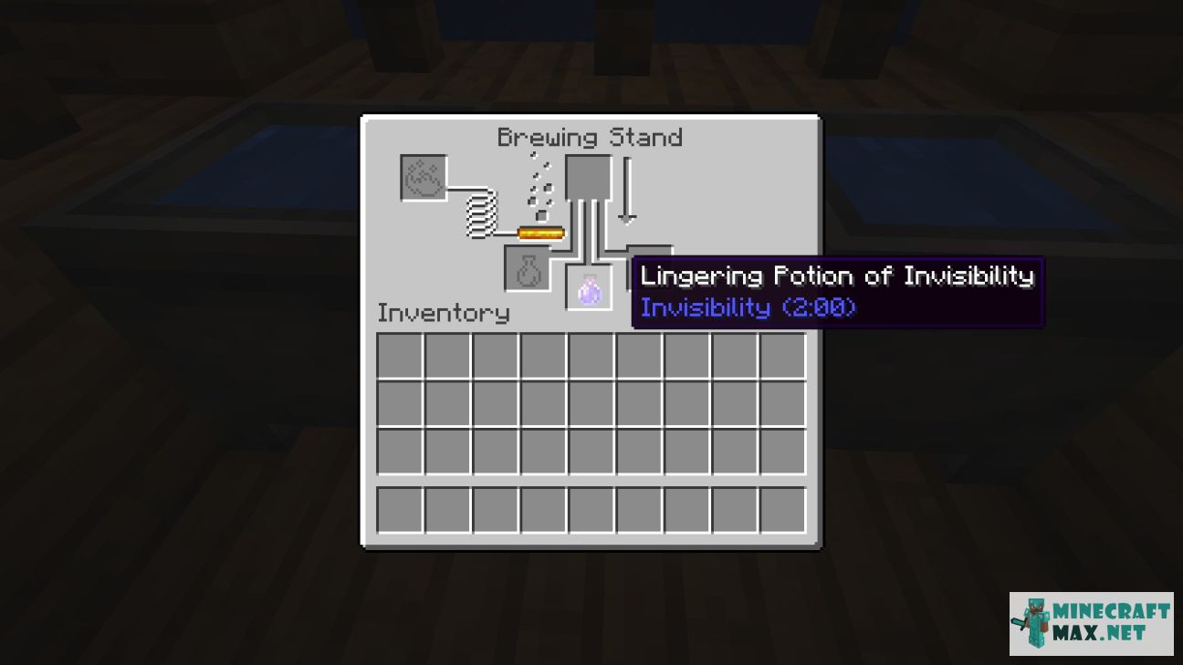 Lingering Potion of Invisibility (long) in Minecraft | Screenshot 1