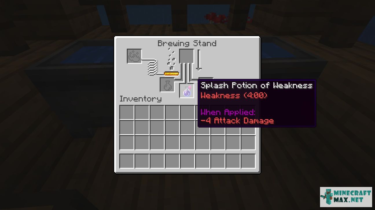 Splash Potion of Weakness (long) in Minecraft | Screenshot 1